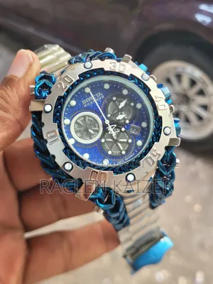 Invicta Reserve Hydraumatic Chronograph With Blue Braided Cable