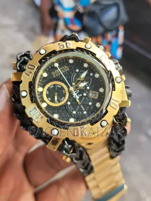 Invicta Reserve Hydraumatic Chronograph Black Carbon Fiber Style Dial