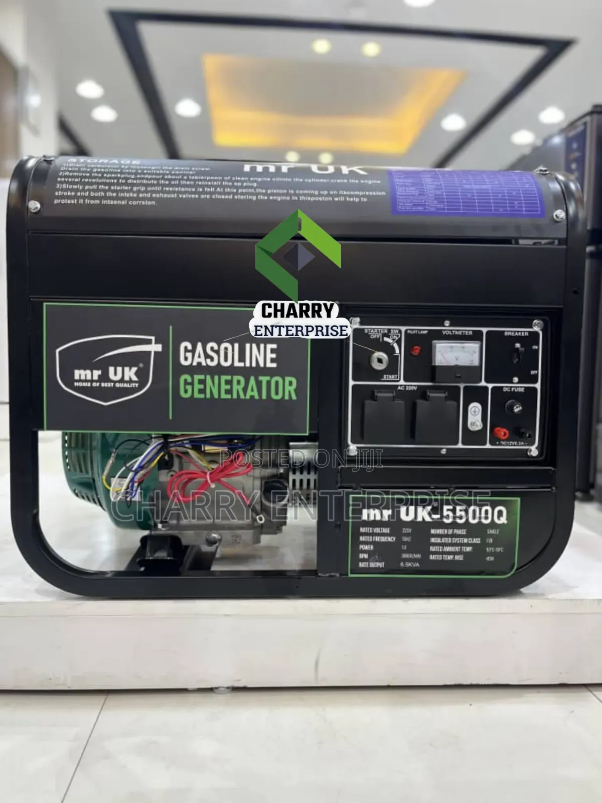 Mr Uk Gasoline Generator 5500q 4stroke 6.5kva Key Starter