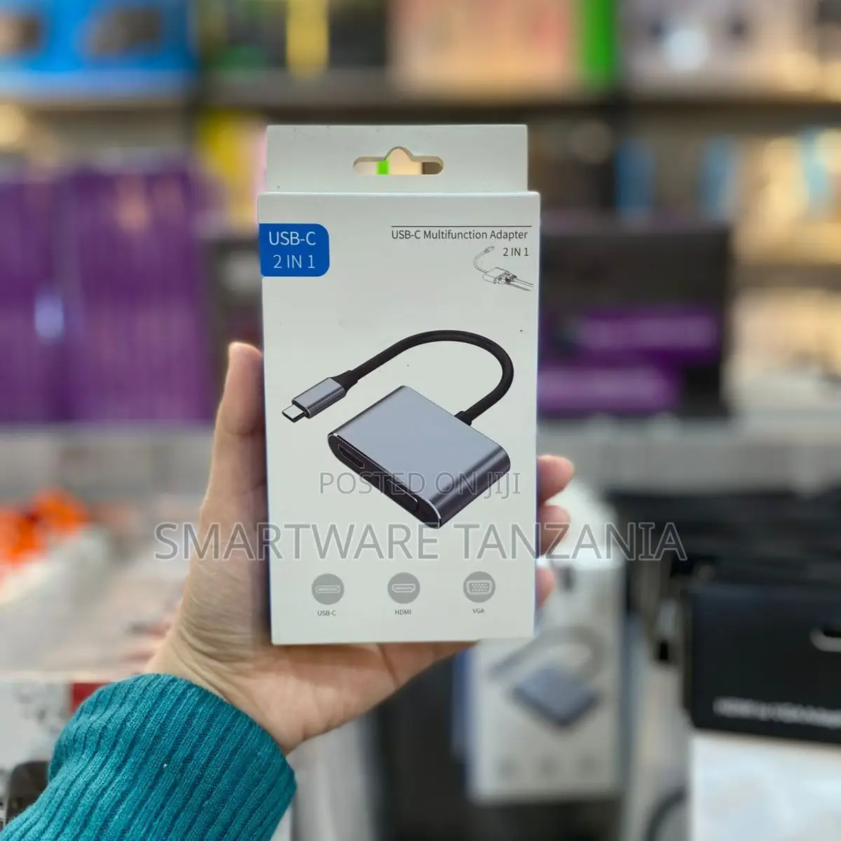 Usb-C 2-in-1 Multifunction Adapter With Hdmi and Vga Output Ports