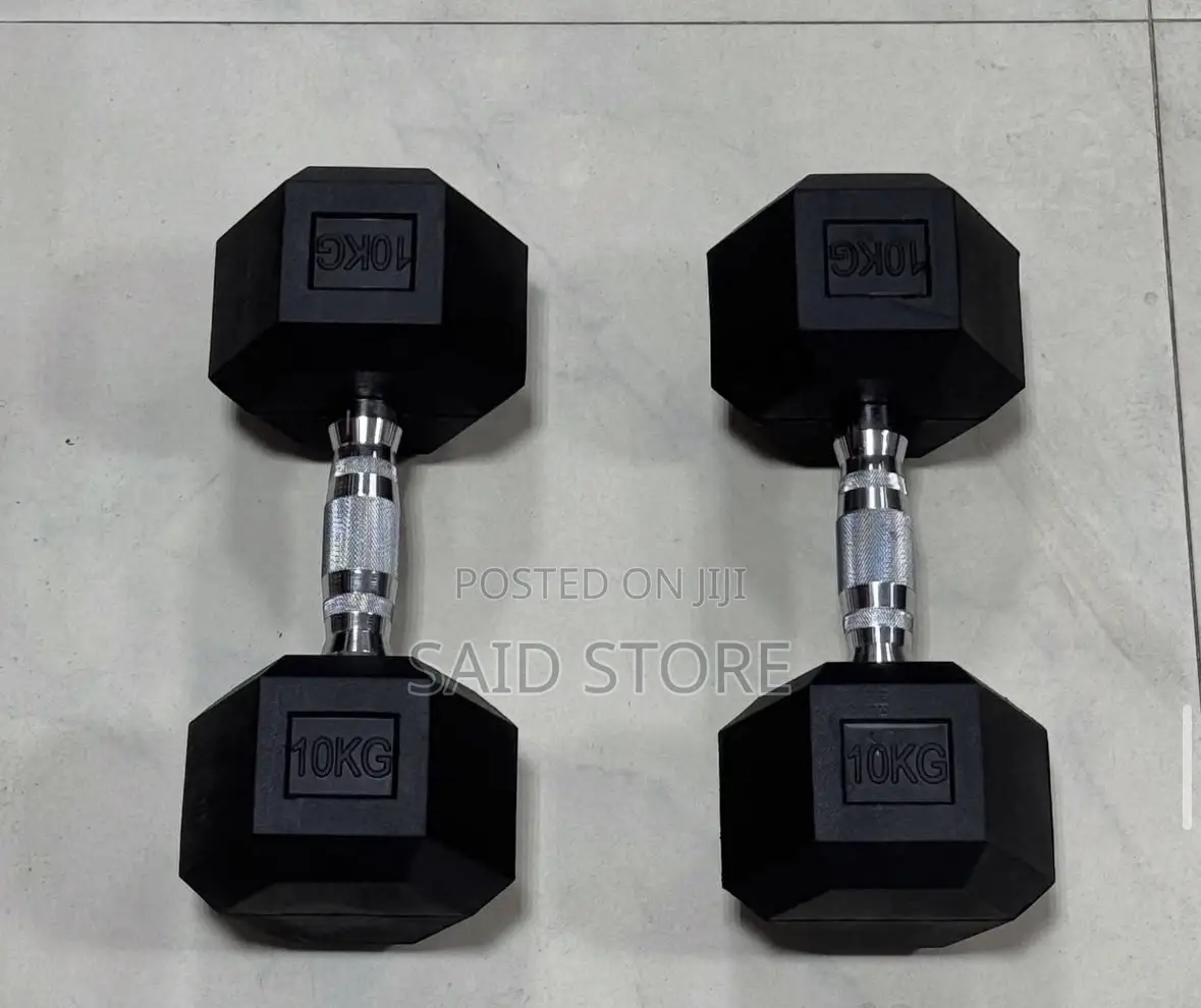 Hexagon Rubber Dumbbell