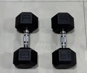 Hexagon Rubber Dumbbell