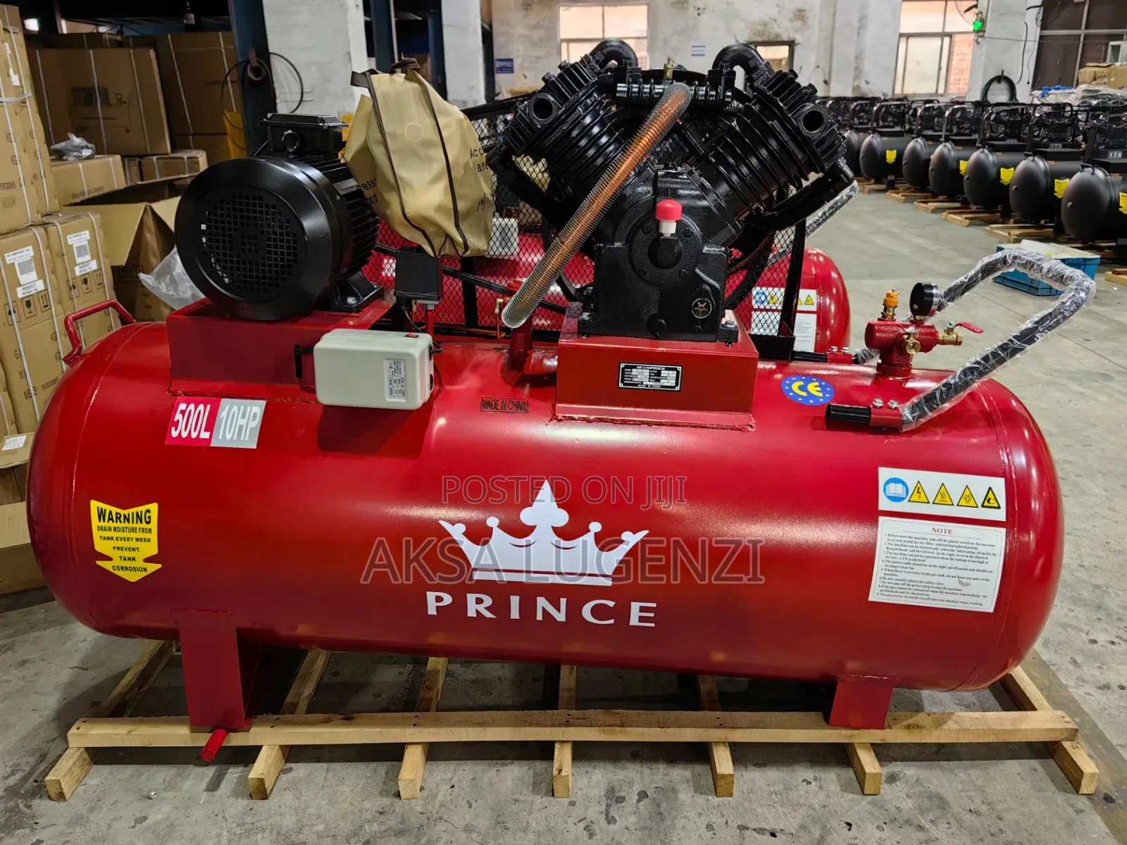 Electric Air Compressor 500l 10.Ohp/16bar