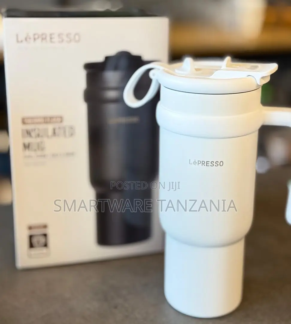 Lepresso Collapsible Insulated Travel Mug With Handle Portable
