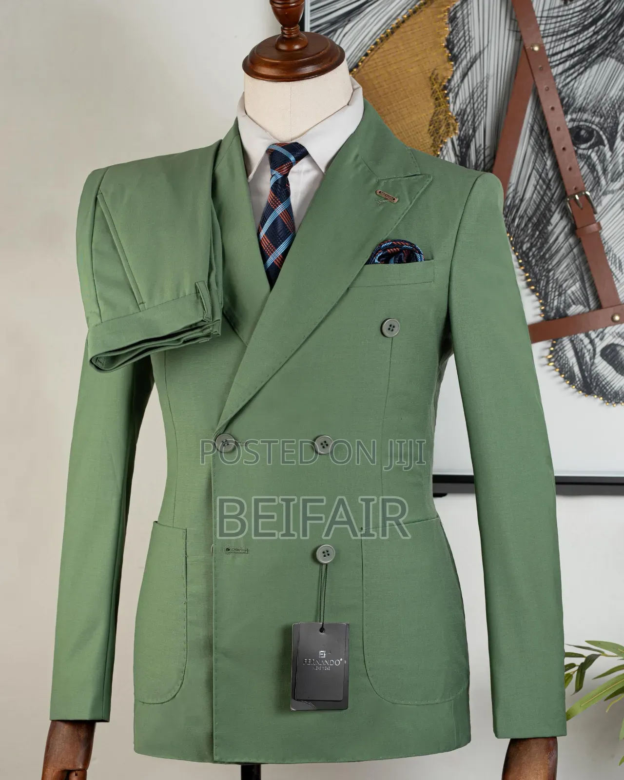 Mint Suit Double Breasted