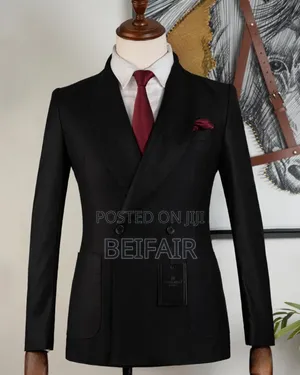 Black Outer Pockets Suit