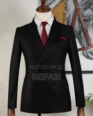 Black Outer Pockets Suit