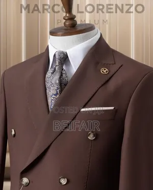 Brown Jacket Off White Trouser Mix Suit