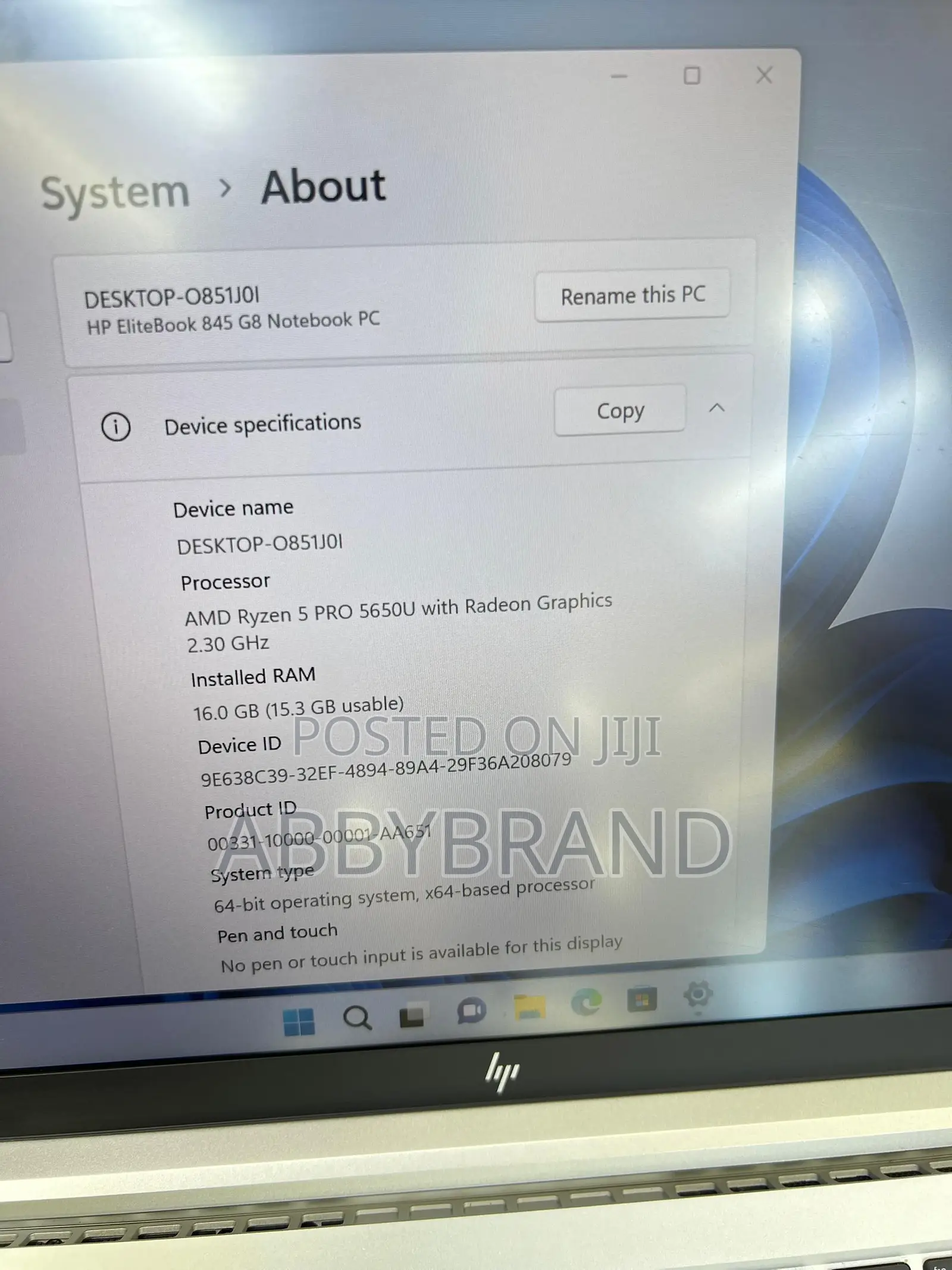 Laptop HP EliteBook 845 G8 16GB AMD Ryzen 5 SSD 256GB