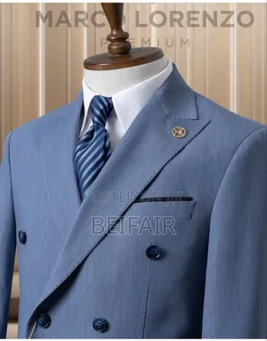 Skyblue Jacket Dark Blue Trouser Suit