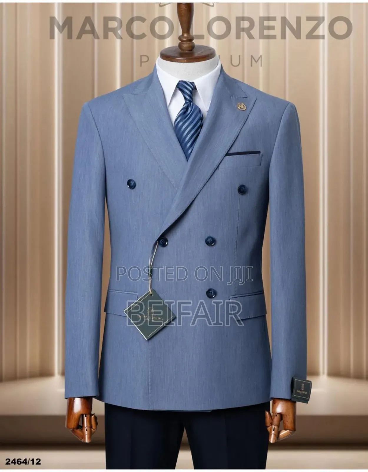 Skyblue Jacket Dark Blue Trouser Suit