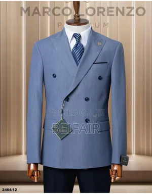 Skyblue Jacket Dark Blue Trouser Suit