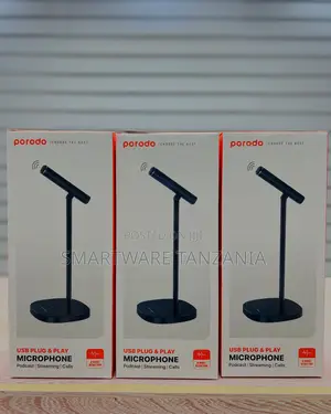 Porodo Usb Plug Play Microphone for Streamers, Gamers, and Creators