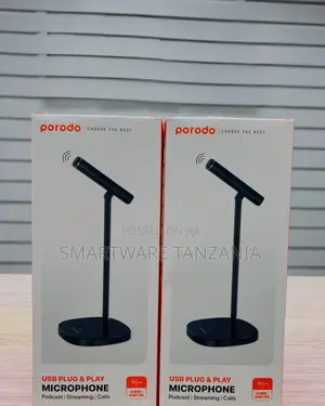 Porodo Smart Usb Microphone With Ai Voice Enhancement Technology