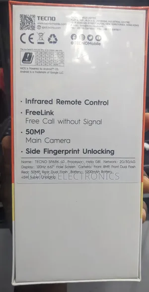 New Tecno Spark 40 128 GB Black