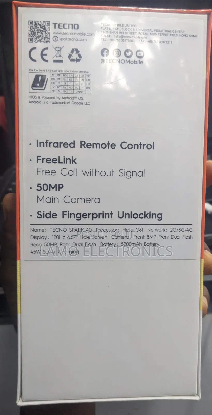 New Tecno Spark 40 128 GB Black