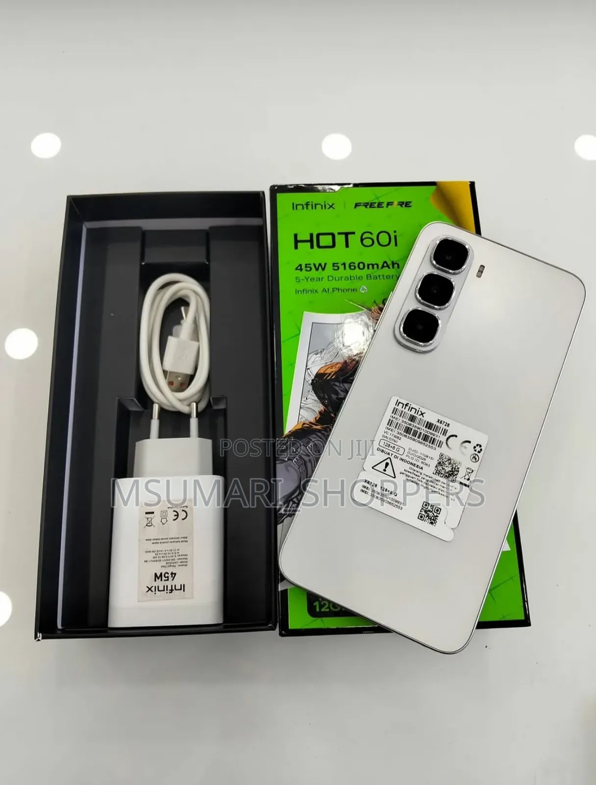 New Infinix Hot 60i 128 GB White