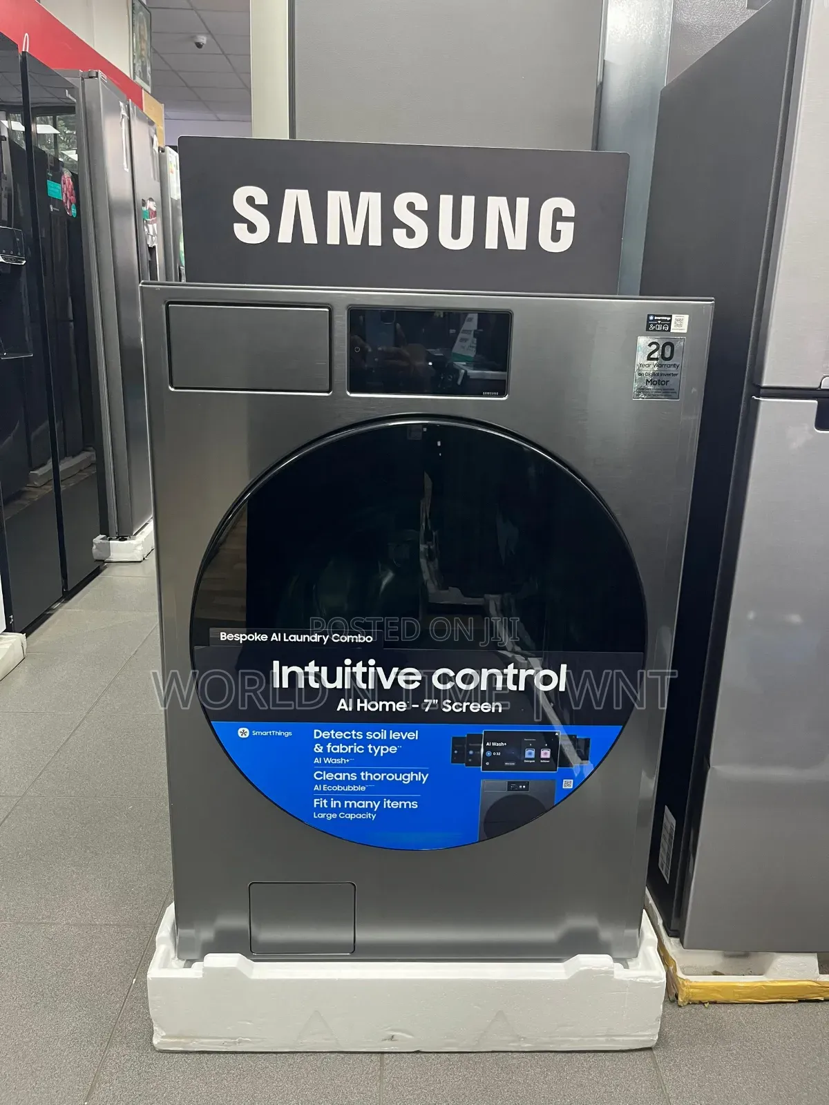 Samsung 22kg/11kg Front Load Washer Dryer, Bespoke Ai Wash Wd90f22