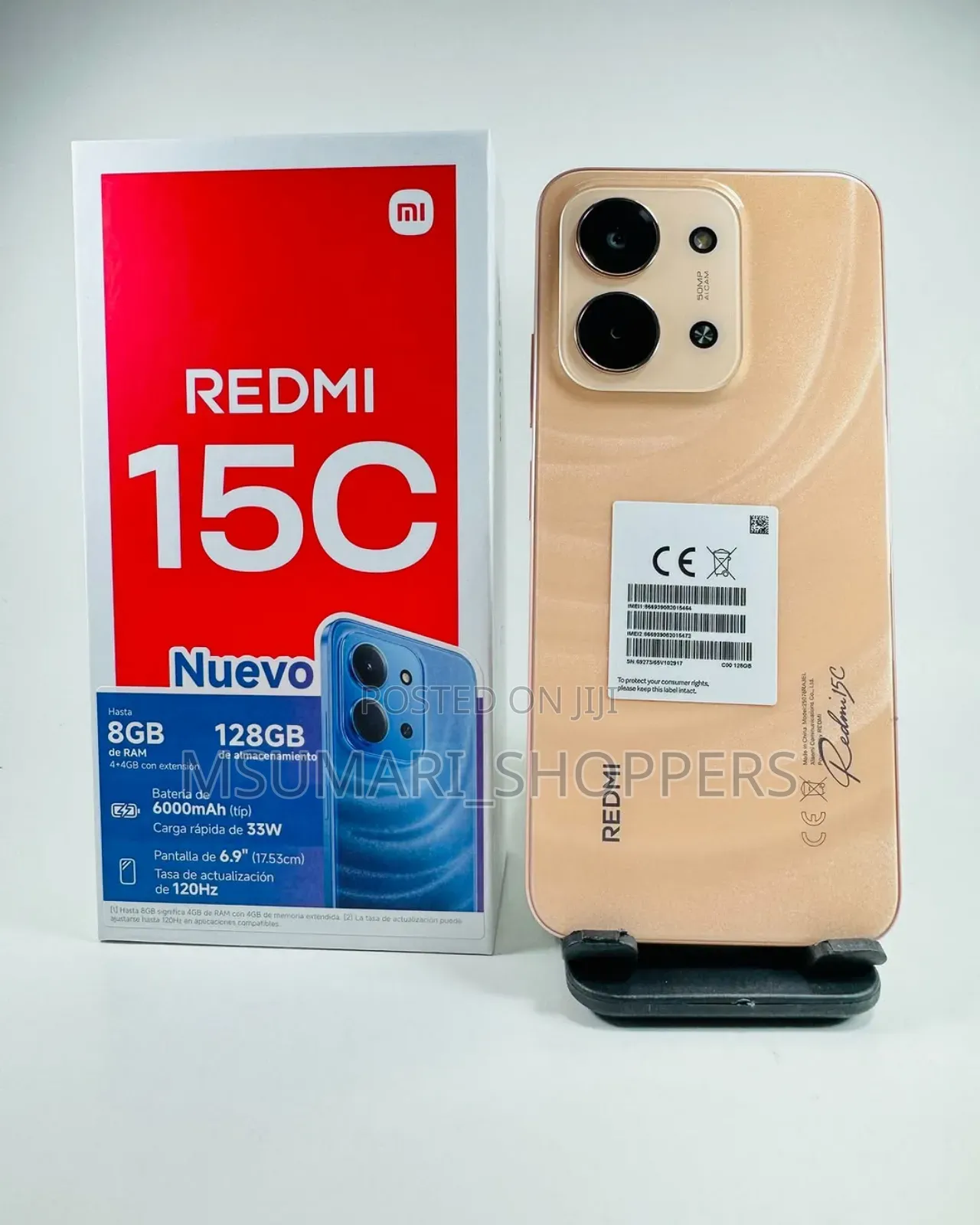 New Xiaomi Redmi 15C 4G 256 GB Rose Gold