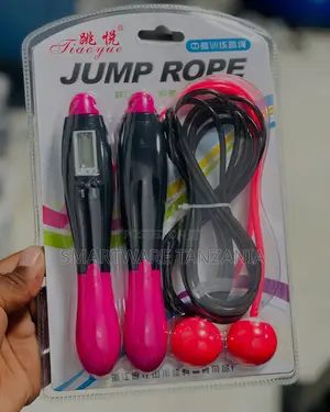 Smart Jump Rope Digital Display Counter Fitness Training Pink Set