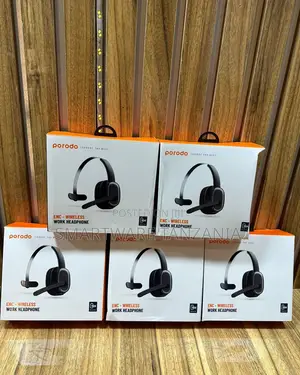 Porodo Enc Wireless Work Headphone Bluetooth Headset Mic 65hr Battery