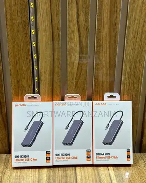 Porodo 9in1 Usb-C Hub Hdmi Ethernet Adapter Pd 100w Data Transfer