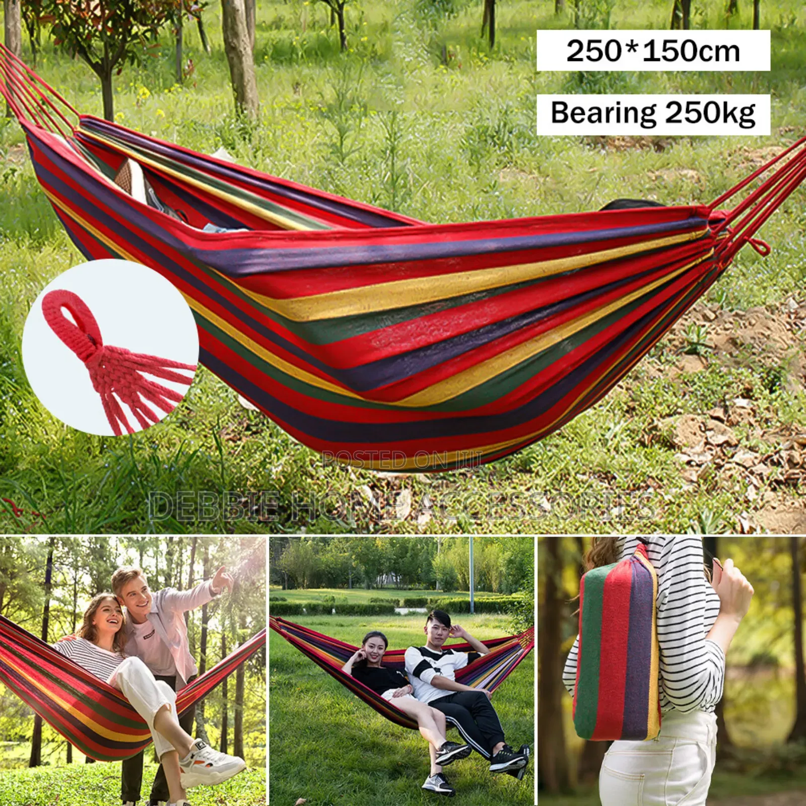Outdoor Camping Canvas Fabric Portable Garden Hammocks