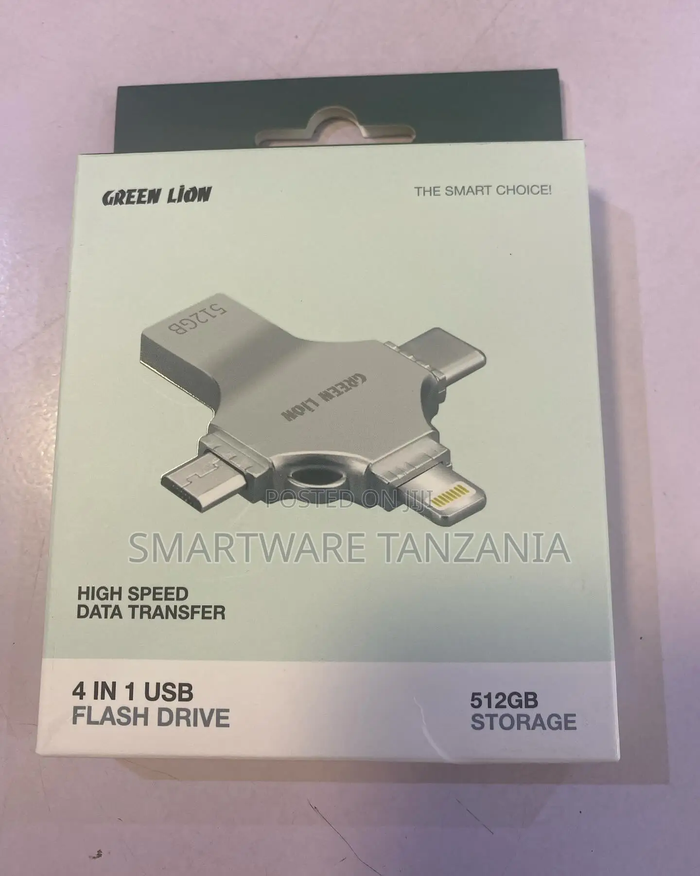 Green Lion 4in1 Flash Drive 512gb High Speed Usb-C Lightning Storage