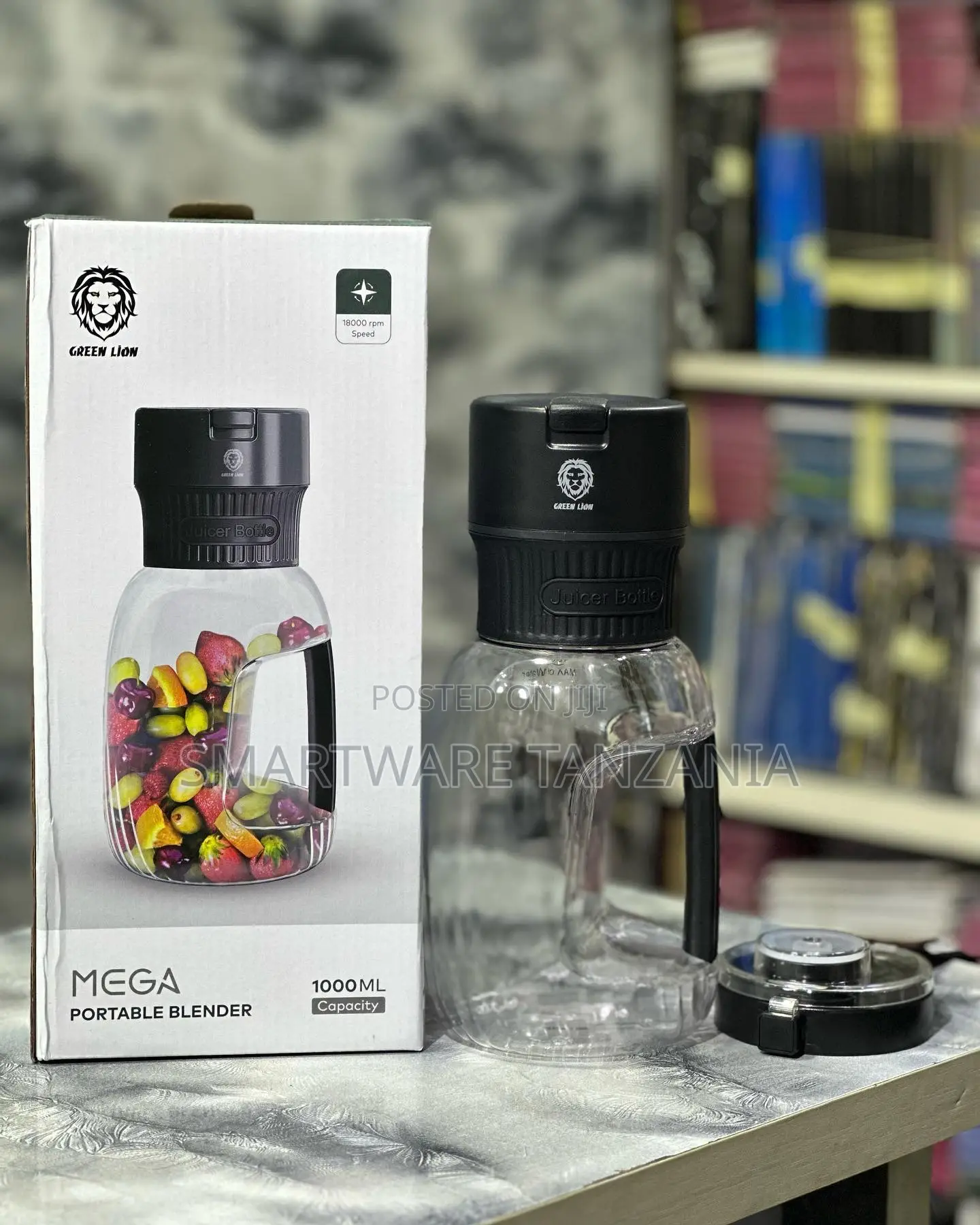 Green Lion Mega Portable Blender 1000ml Rechargeable 18000 RPM Usb