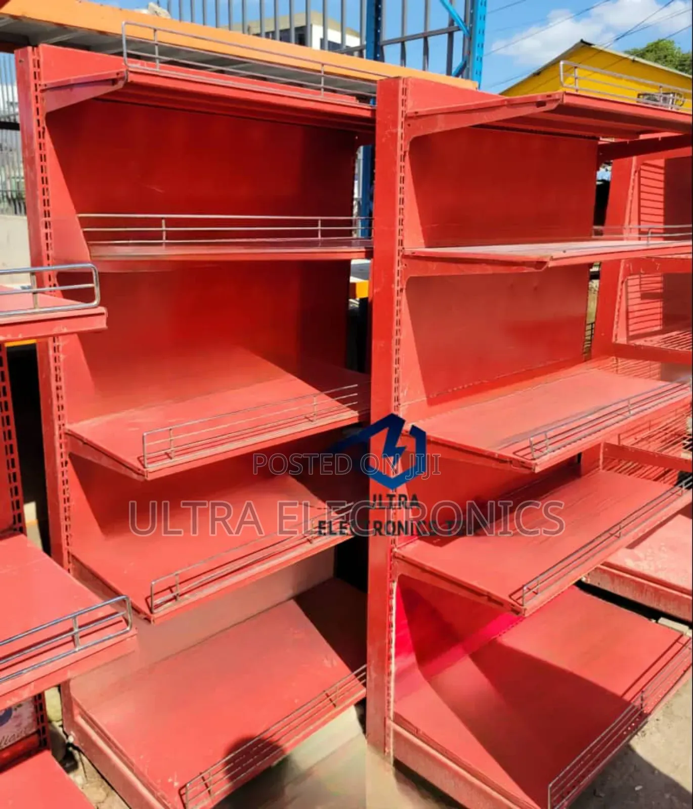Coated Metal Single Side Shelf for Supermarket, Bakery, Pharmacy 2m