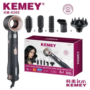 Kemey Km 9205 , 6 In 1 Hair Dryer