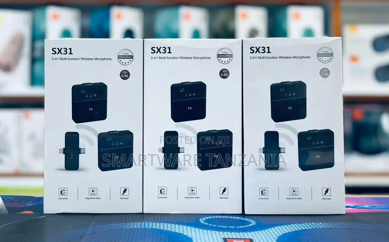 Sx31 3-in-1 Wireless Microphone System 2.4g for Vlogging Interviews
