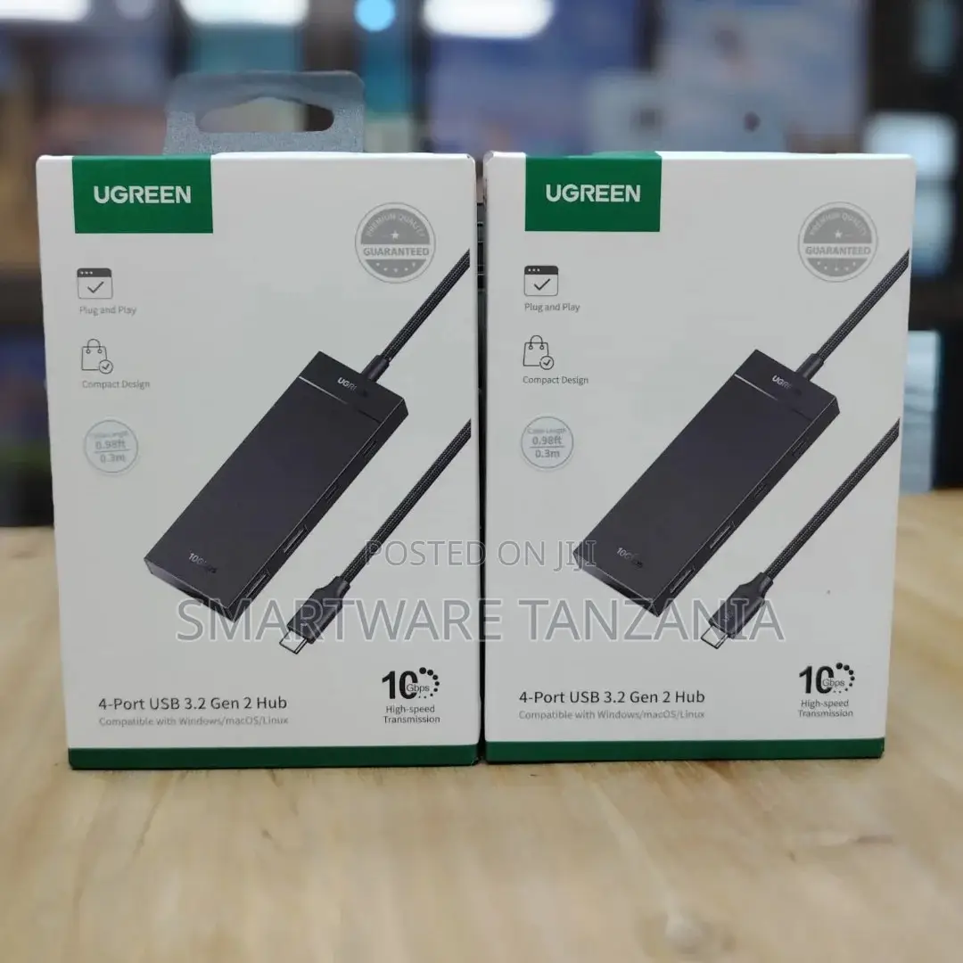 Ugreen 4-Port Usb 3.2 Gen 2 Hub High Speed 10gbps Data Transfer Usb-C