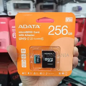 Adata 256gb Microsdxc Uhs-I U3 Class 10 V30 Card With Adapter