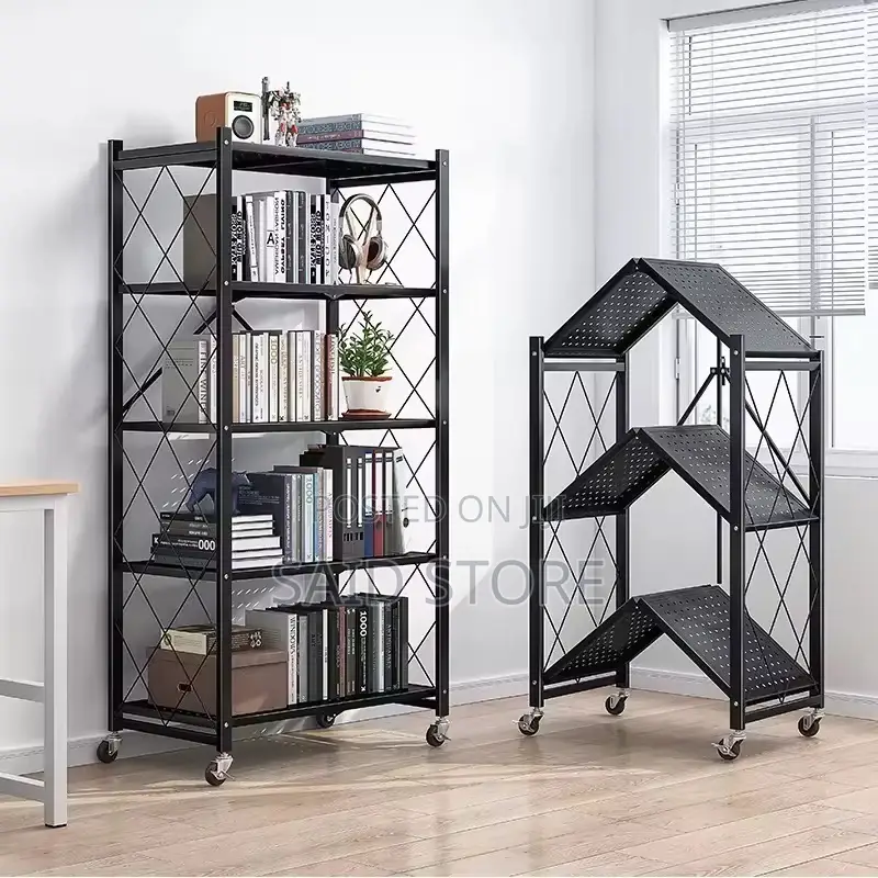 Folding Kitchen Stand Organiser Multi-Layer Storage Shelves