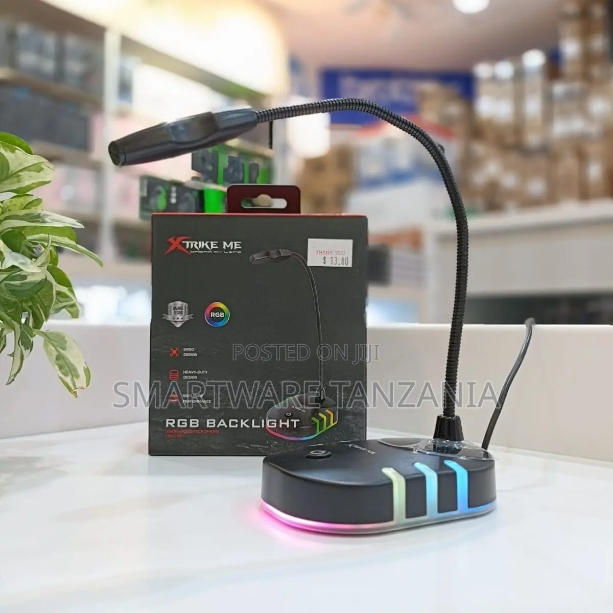 Xtrike Me RGB Gaming Microphone Usb Desktop Stand Flexible Gooseneck