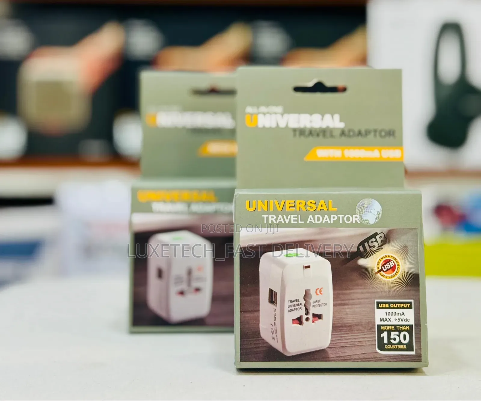 Universal Travel Adaptor With Dual Usb Charging Ports