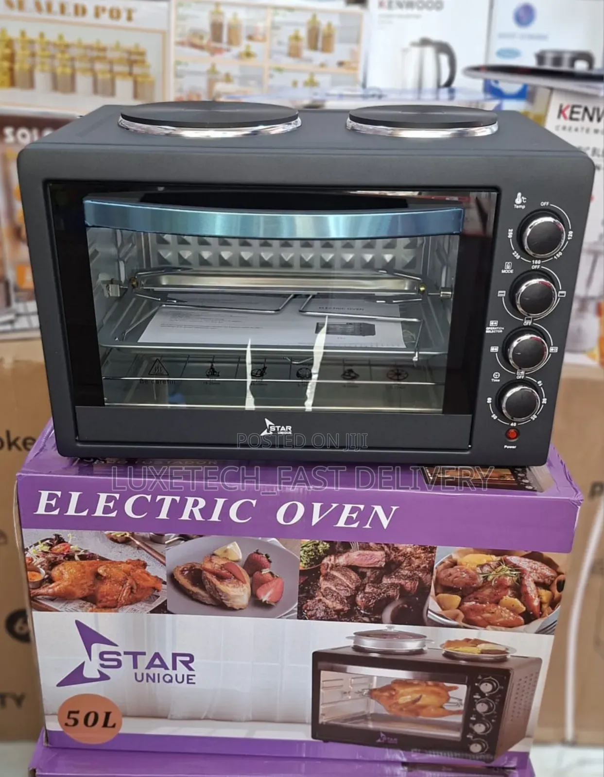 Star Unique 50 Litres Electric Oven With Two Hotplates