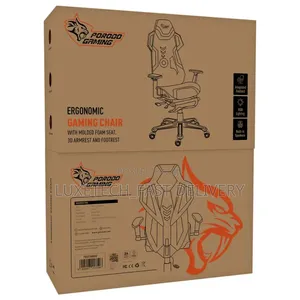 Porodo Ergonomic Gaming Chair (Rgb Lighting + Built-in Speaker)