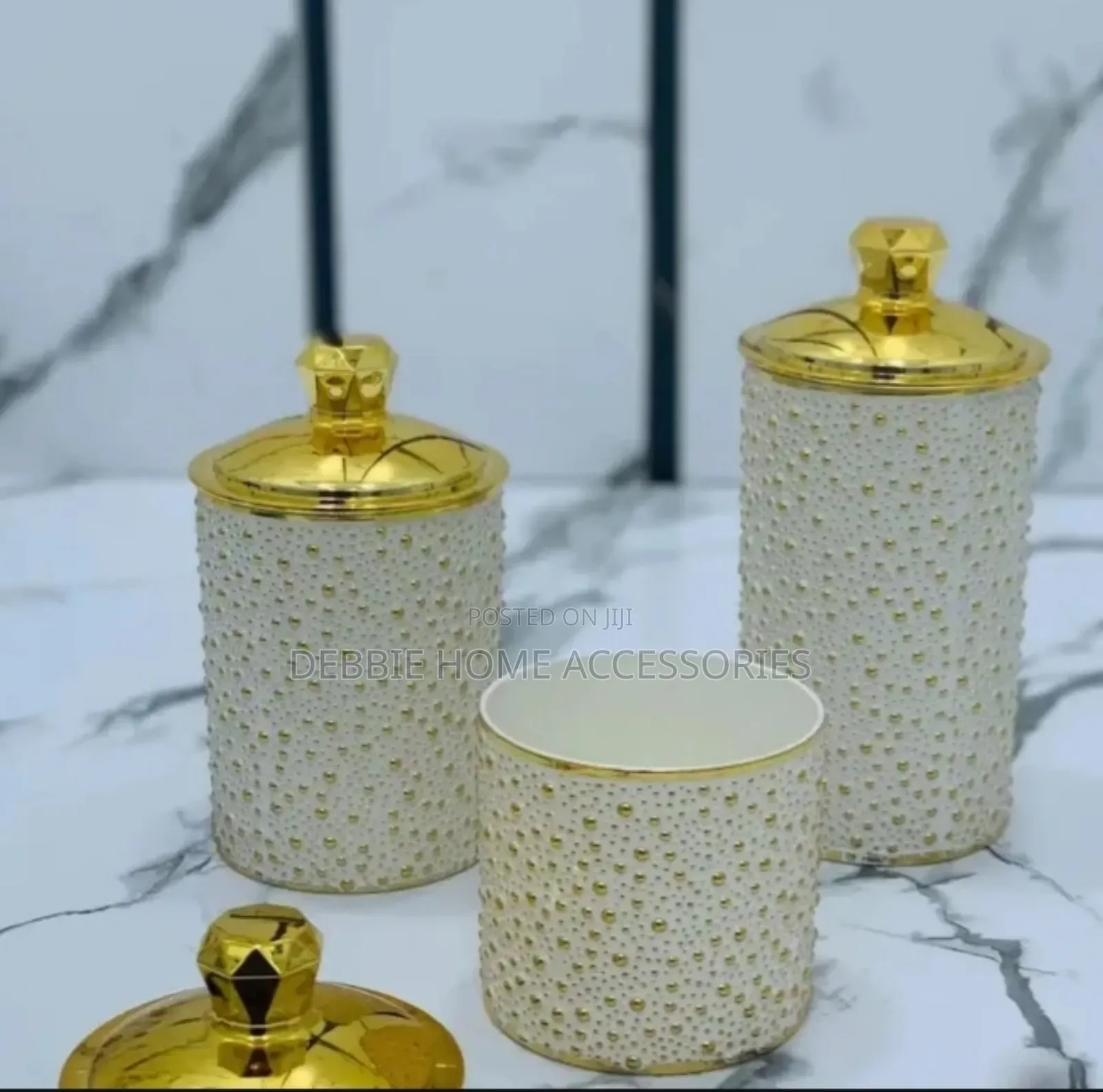 3 Pieces Crystal Air Tight Glass Storage Container With Lid