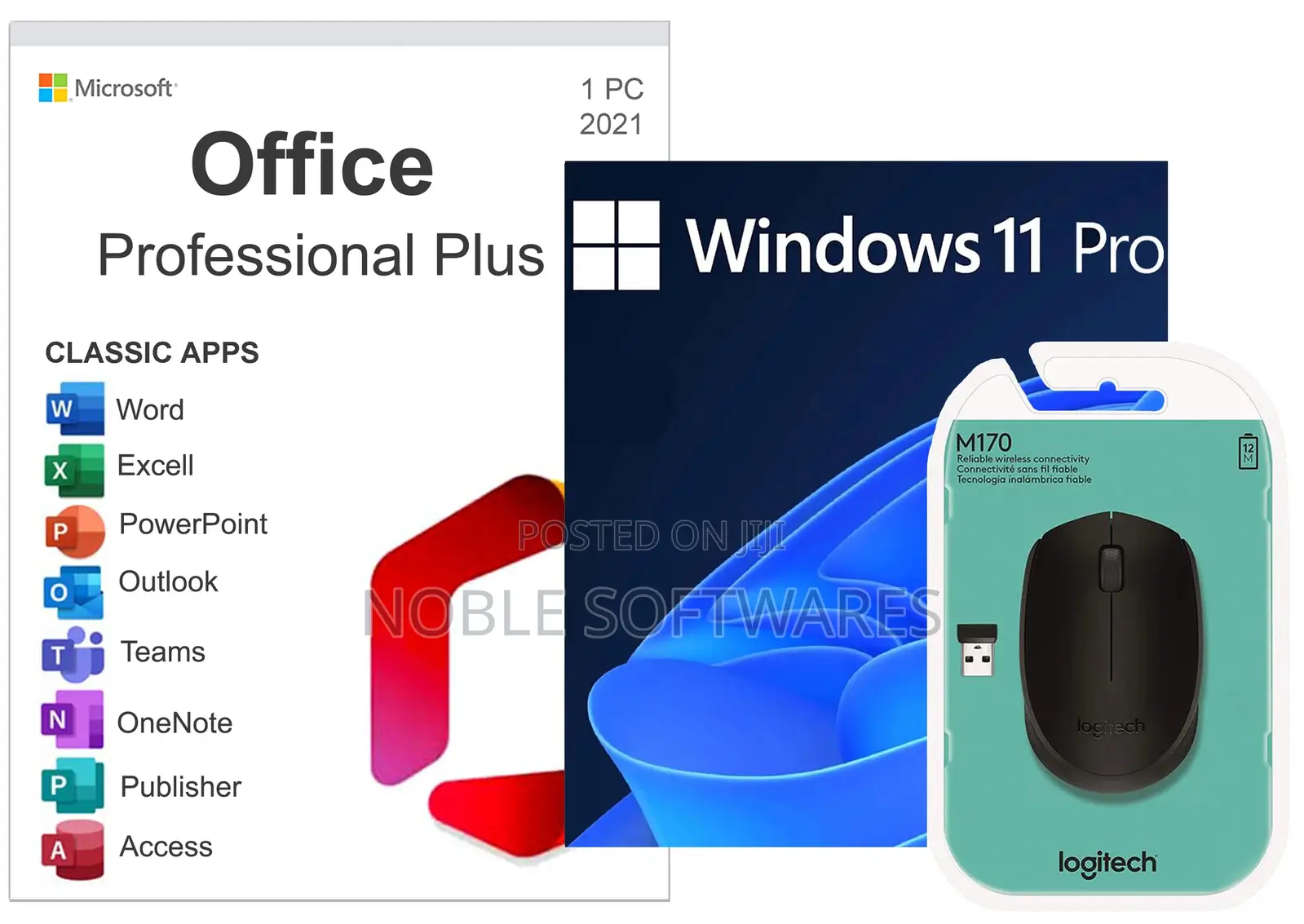 Microsoft Office 2021 Professional + Windows 11 Pro + Logitech Mouse