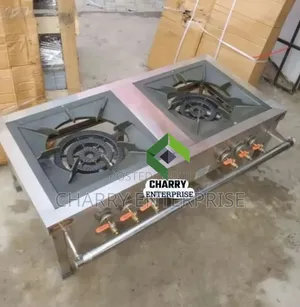 Heavy Duty High Pressure Commercial Industrial Double Burner Gas Stove