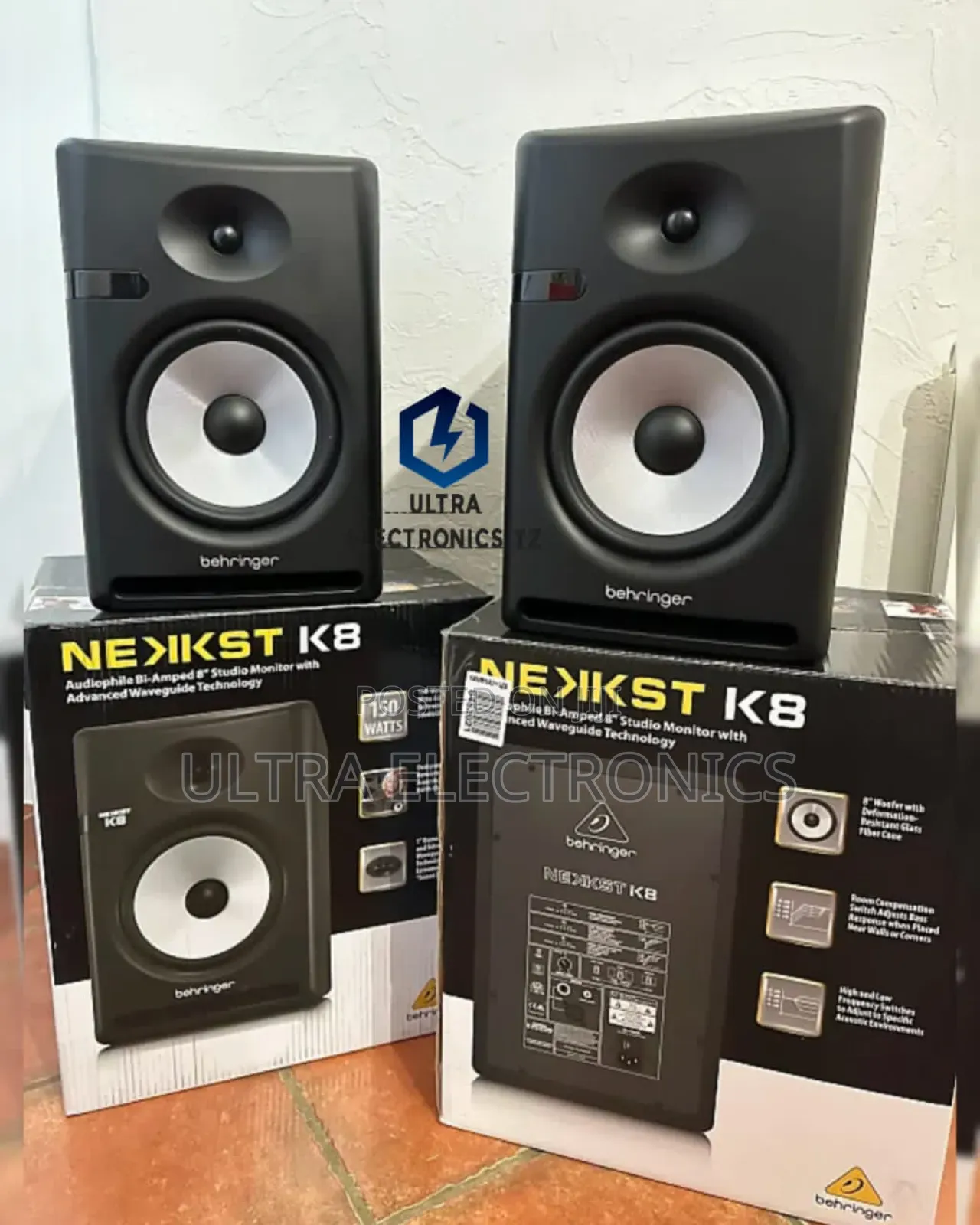 Behringer Nekkst Audiophile 8" Powered Studio Monitor Pair 150watt