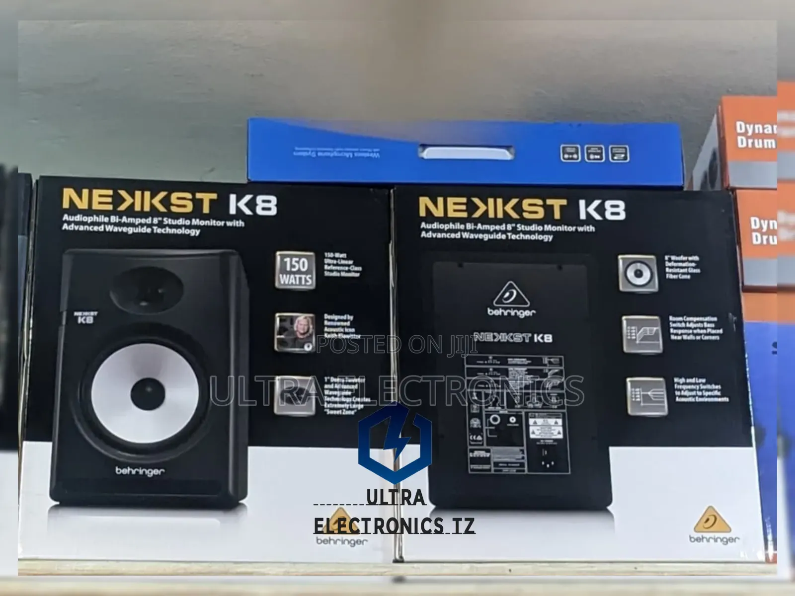 Behringer Nekkst Audiophile 8" Powered Studio Monitor Pair 150watt