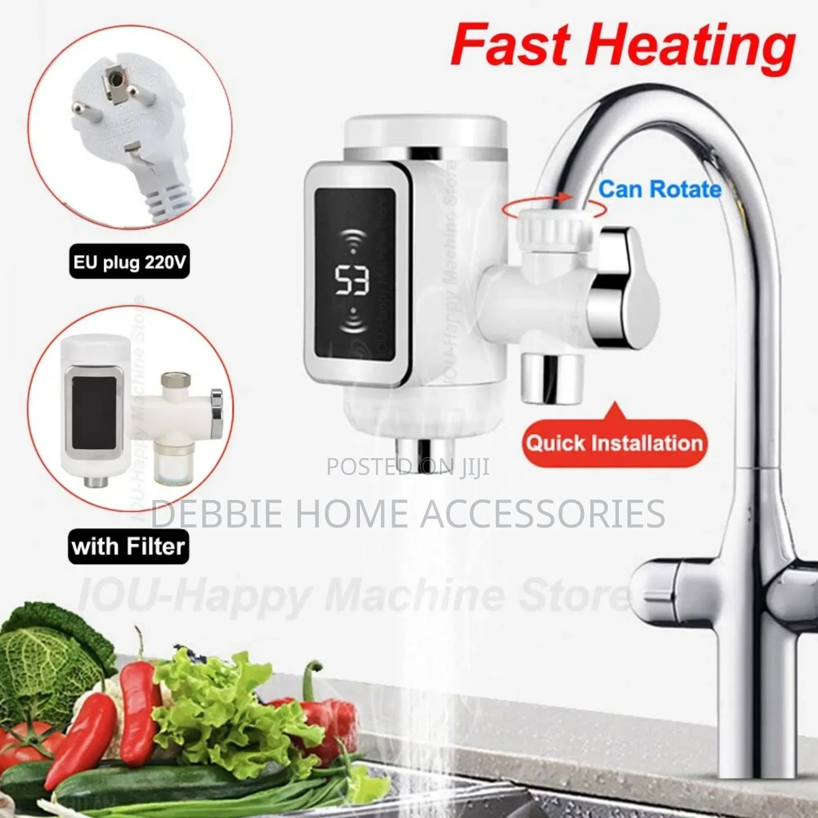 Electric Hot Water Heater Faucet Kitchen Instant Heating Tap