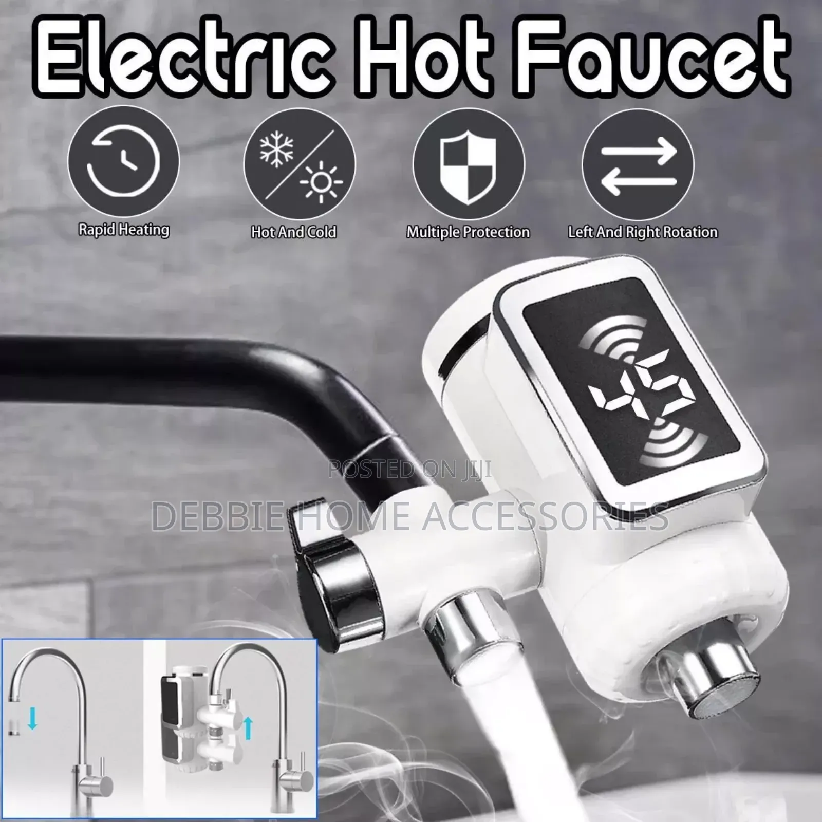 Electric Hot Water Heater Faucet Kitchen Instant Heating Tap