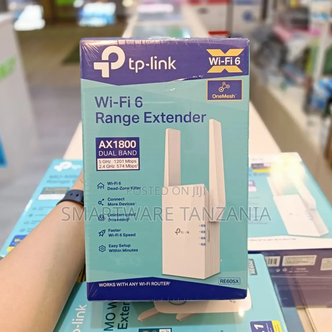 Tp-Link Re605x Ax1800 Wifi 6 Range Extender Dual Band Gigabit
