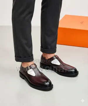 Viatu Vya Kiume Vya Ngozi Vilivyowazi Juu or Top Open Leather Shoes
