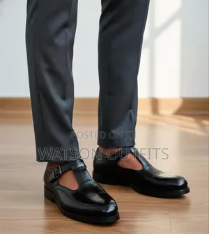 Viatu Vya Kiume Vya Ngozi Vilivyowazi Juu or Top Open Leather Shoes