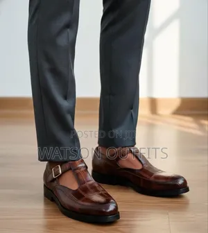 Viatu Vya Kiume Vya Ngozi Vilivyowazi Juu or Top Open Leather Shoes